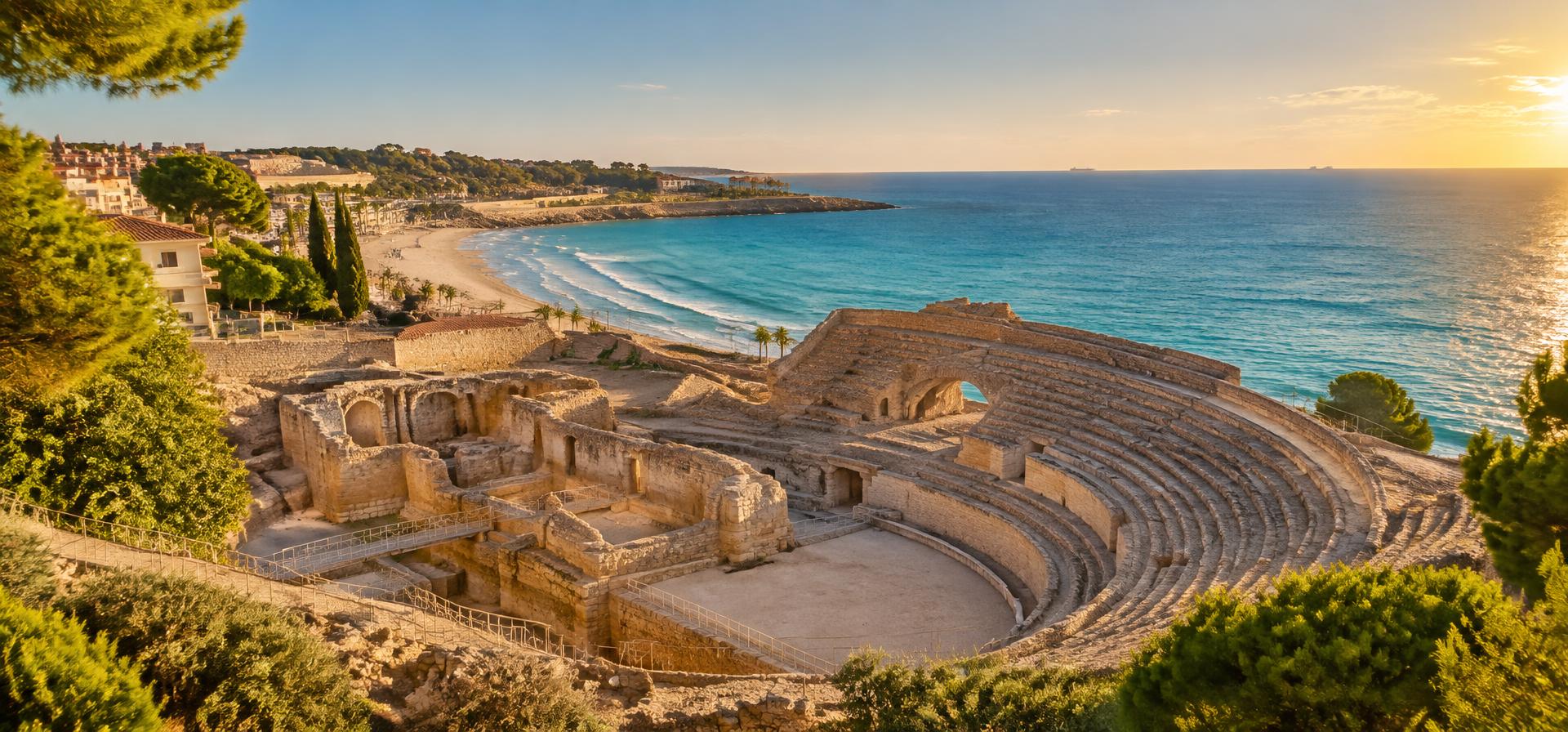 L'amfiteatre romà de Tarragona vora el mar